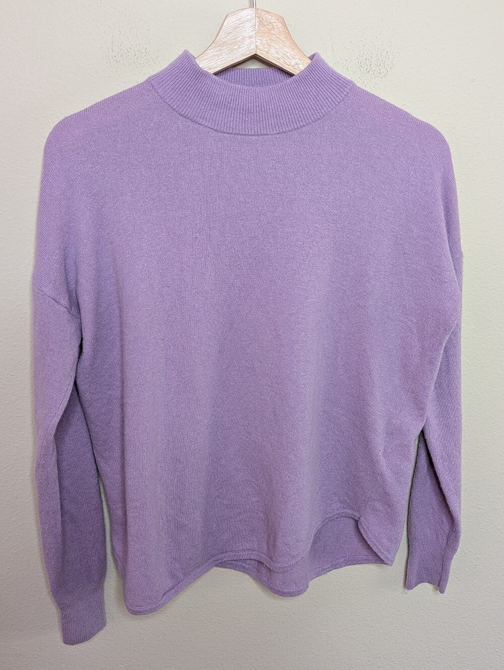 Madewell Lavender Mock Neck Sweater Alpaca Merino Blend Size XS